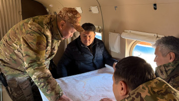 Фотография к новости: Канат Бозумбаев проверил паводкоопасные районы области Улытау