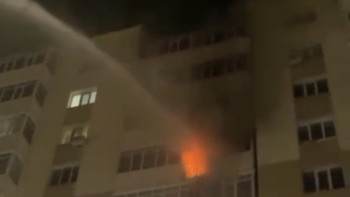 Фотография к новости: Пожар вспыхнул на 9 этаже столичного ЖК