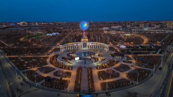 Фотография к новости: Новый парк с амфитеатром и колесом обозрения открыли в Кызылорде