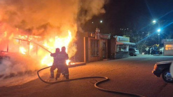 Фотография к новости: Пожар в точке общепита произошёл в Алматинской области