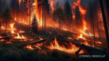 Фотография к новости: Высокая пожарная опасность объявлена в ряде регионов Казахстана 3 апреля