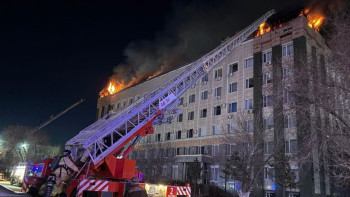 Фотография к новости: Пожарные локализовали возгорание в здании акимата Актобе