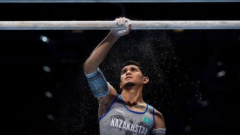 Фотография к новости: Казахстанский гимнаст завоевал серебро на этапе Кубка мира в Египте