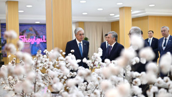 Фотография к новости: Токаев посетил хлопково-текстильный кластер Узбекистана