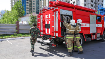 Фотография к новости: В ЖК в Астане произошёл пожар на балконе