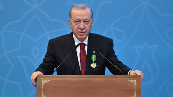 Фотография к новости: Президент Турции первым удостоен ордена Qoja Ahmet Yasaui