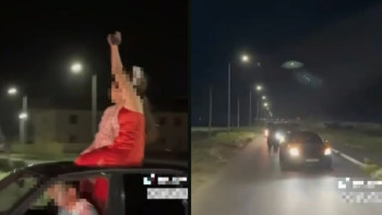 Фотография к новости: Свадебный кортеж едва не устроил ДТП в Туркестане