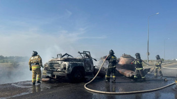 Фотография к новости: Адское пламя: в Астане вспыхнул газовоз