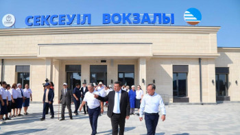 Фотография к новости: В Кызылординской области после реконструкции открыли вокзал станции Сексеул