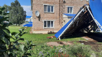 Фотография к новости: В Башкортостане из-за сильного ветра и града повреждены дома и социальные объекты