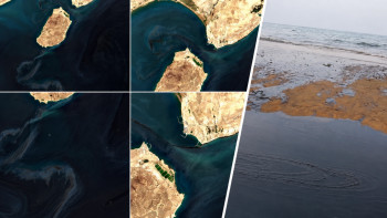 Фотография к новости: Нефтяное пятно площадью более 2 тыс. кв. км образовалось в Персидском заливе