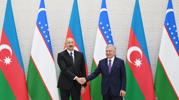 Фотография к новости: Президент Азербайджана Ильхам Алиев прибыл в Ташкент с государственным визитом