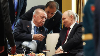 Фотография к новости: Эрдоган провел встречу с Путиным на полях саммита ШОС в Бишкеке