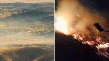 Фотография к новости: В Баянаульском нацпарке тушат пожар: привлечен вертолет Ми-8