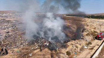Фотография к новости: Спасатели локализовали возгорание на полигоне ТБО в Алматинской области