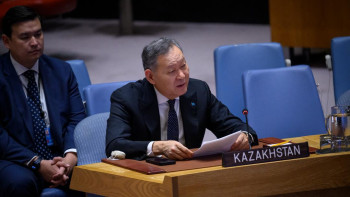 Фотография к новости: Казахстан выступил в Совбезе ООН за деэскалацию и помощь Газе