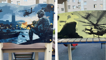 Фотография к новости: Акимат отреагировал на возмущение жителей из-за рисунков на детской площадке