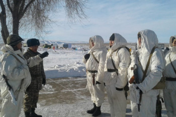 Фотография к новости: Военнослужащие Казахстана проходят контрольные занятия по спецподготовке
