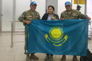 Фотография к новости: Казахстанка Шолпан Таушева служит в числе миротворцев в Западной Сахаре