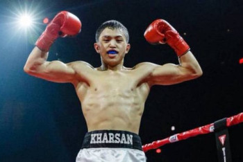 Фотография к новости: Казахстанец завоевал молодёжный титул чемпиона WBC