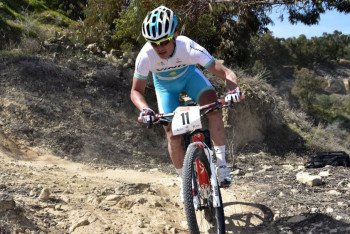 Фотография к новости: Казахстанский велогонщик завоевал золото на Кубке Азии по маунтинбайку