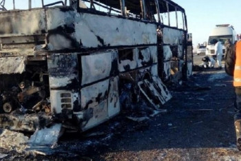 Фотография к новости: Задержан владелец сгоревшего в Актюбинской области автобуса