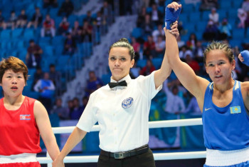 Фотография к новости: Казахстанские спортсменки прошли в полуфинал ЧМ по боксу 