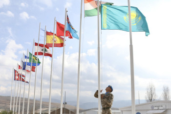 Фотография к новости: В Ливане подняли флаг Казахстана