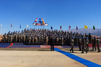 Фотография к новости: 120 казахстанских миротворцев прибыли в Ливан 