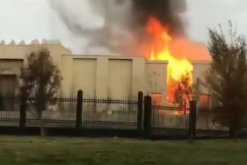 Фотография к новости: Декорации к съёмкам горели на территории "Казахфильма" в Алматы