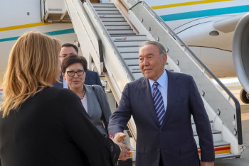 Фотография к новости: Нурсултан Назарбаев прибыл в Бельгию для участия в Форуме "Азия - Европа"