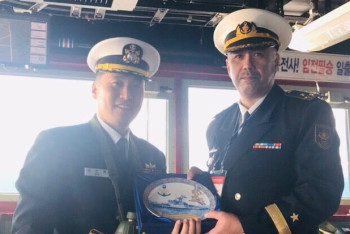 Фотография к новости: Казахстанские военные участвуют в Международных соревнованиях морфлота в Южной Корее