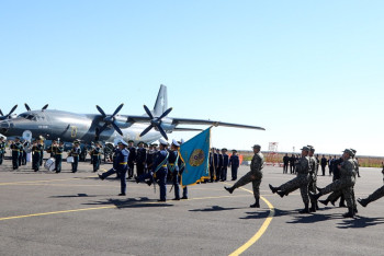 Фотография к новости: Военный транспортный самолёт для нужд Нацгвардии презентовали в Астане