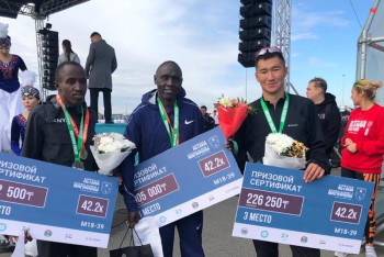 Бегуны из Казахстана и Кыргызстана разделили победу с кенийцами в Astana Marathon - 2018