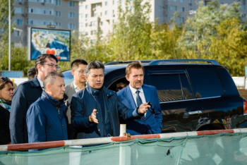 Фотография к новости: Новый аким Астаны проверил строительство ряда крупнейших объектов