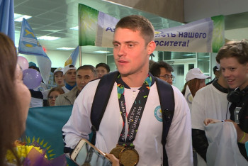 Чемпиона Азиады Дмитрия Алексанина  встретили в Кокшетау