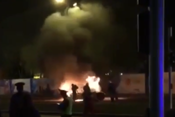 Полицейский погиб в ДТП в Астане: в сети появилось видео горящего авто