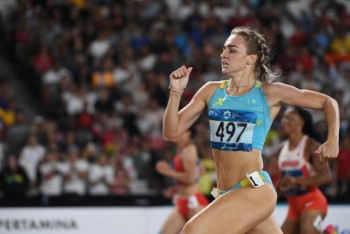 Фотография к новости: Казахстанская легкоатлетка Элина Михина выиграла "бронзу" Азиады-2018 