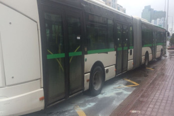 Маршрутный автобус загорелся в Астане