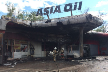 Пожар произошел на одной из АЗС в Балхаше