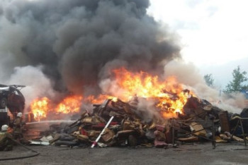 Фотография к новости: Пункт приёма авто для утилизации горел в Костанае