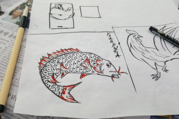 Фотография к новости: Выставка корейской живописи "Минхва" стартовала в Астане