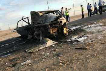 Фотография к новости: Четверо взрослых и пятеро детей пострадали в ДТП в Мангистауской области