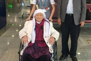 Фотография к новости: Задержанная в Китае 90-летняя этническая казашка вернулась на Родину