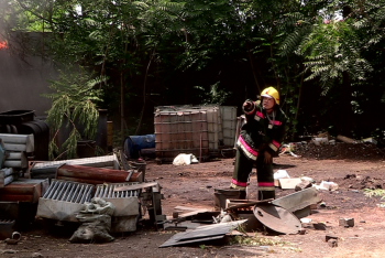 Возгорание произошло на территории завода в Шымкенте 