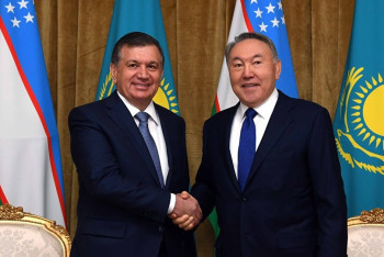 Фотография к новости: Мнениями по актуальным вопросам обменялись Назарбаев и Мирзиёев 