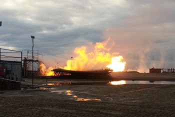 Фотография к новости: Трое пострадали из-за возгорания скважины на месторождении в Мангистау