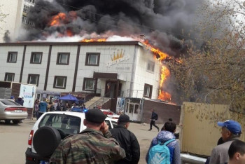 Торговый дом сгорел в центре Кокшетау