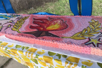 Фотография к новости: Торт весом в 73 килограмма испекли ко Дню Победы в Риддере