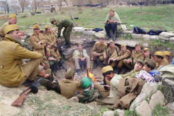 Фотография к новости: Бой на Курской дуге воссоздали активисты в Караганде